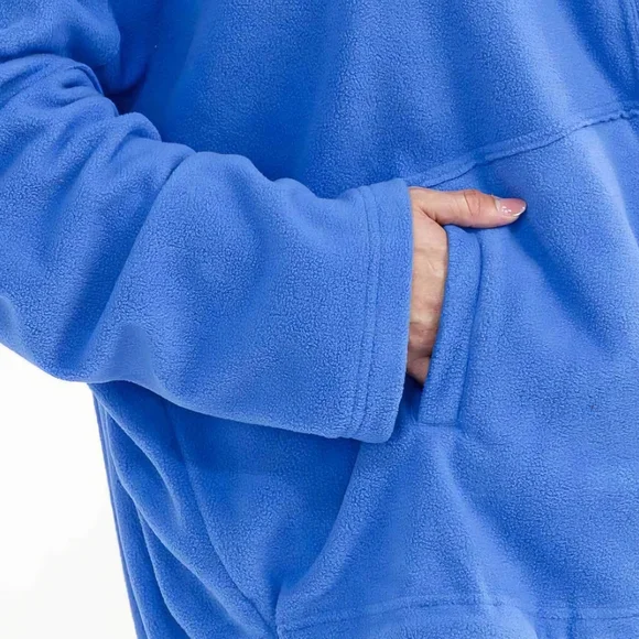 Plus size, Long Sleeve Open Front Pockets Hooded Cardigan. - Picture 2 of 6